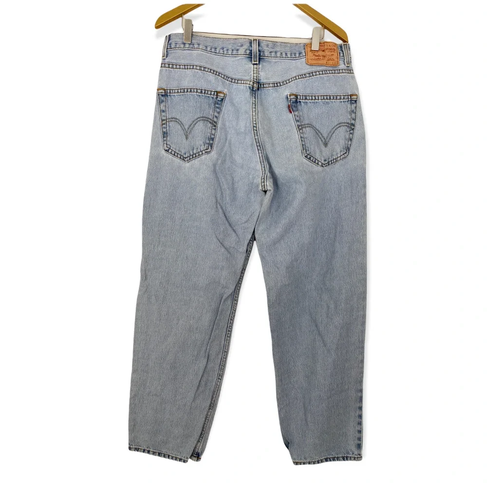 Levis‎ 550 Relaxed Fit Jeans Mens 36x32 Fits Like 34x31 Light Wash Vintage Worn